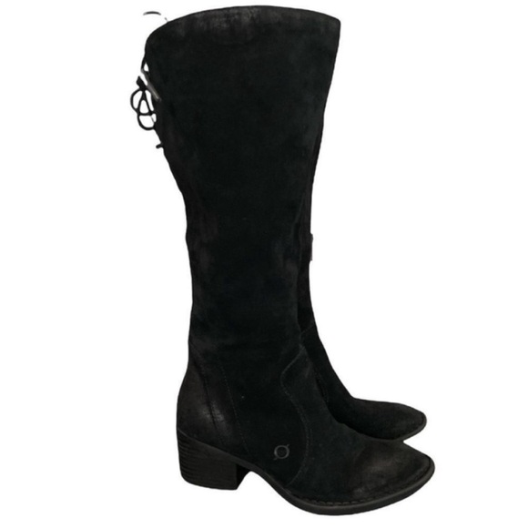 Born Cotto Tall Black Suede Western Riding Boots Size 6 wide calf - Picture 14 of 14